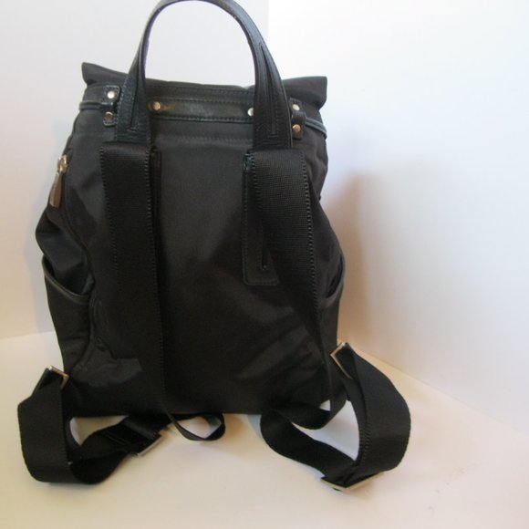 Tumi Vista Collection Black Nylon/Leather Trim Drawstring Backpack main image 12